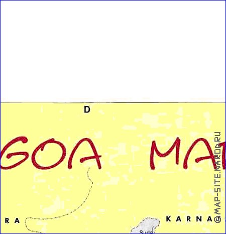 Administrativa mapa de Goa em ingles