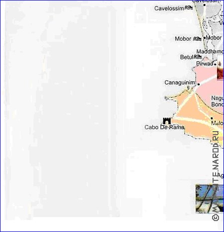 Administratives carte de Goa en anglais