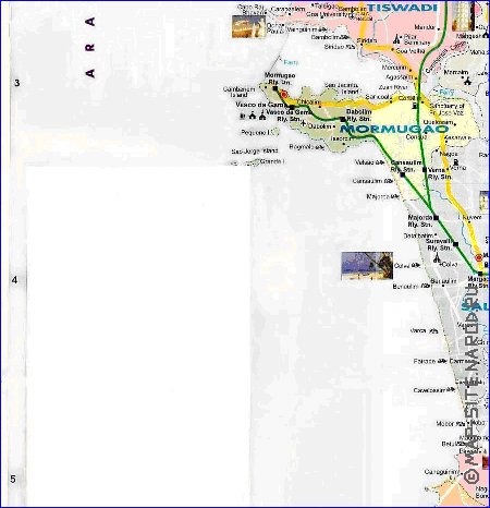 Administratives carte de Goa en anglais