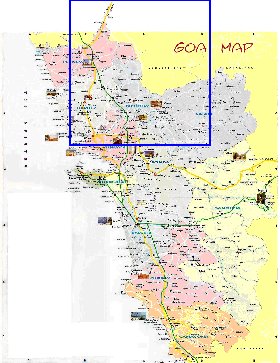 Administratives carte de Goa en anglais