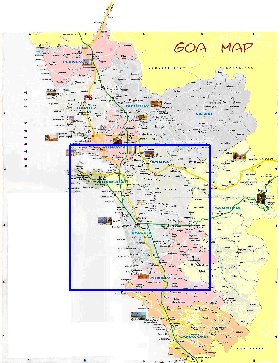 Administratives carte de Goa en anglais