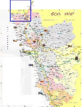 Administratives carte de Goa en anglais