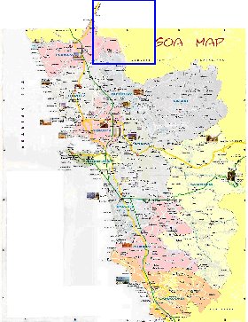 Administratives carte de Goa en anglais