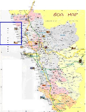 Administratives carte de Goa en anglais