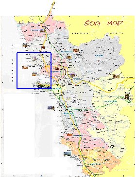 Administratives carte de Goa en anglais