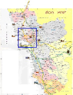 Administratives carte de Goa en anglais