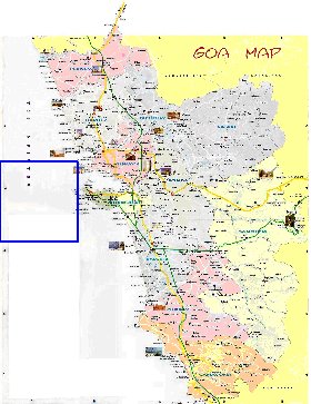 Administratives carte de Goa en anglais