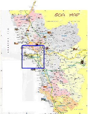 Administratives carte de Goa en anglais