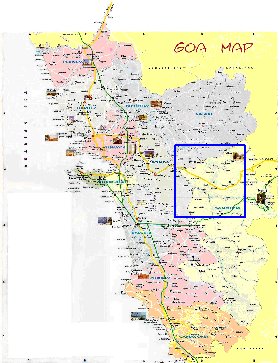 Administratives carte de Goa en anglais