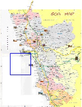 Administratives carte de Goa en anglais