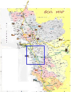 Administratives carte de Goa en anglais