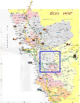 Administratives carte de Goa en anglais