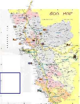 Administratives carte de Goa en anglais