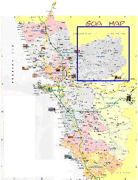 Administratives carte de Goa en anglais