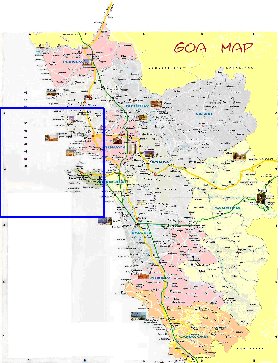 Administratives carte de Goa en anglais