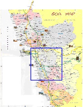 Administratives carte de Goa en anglais