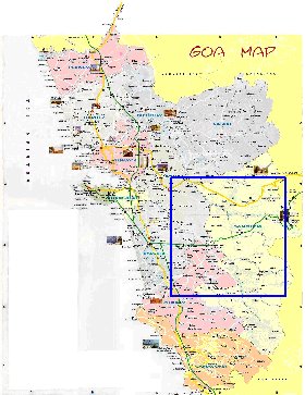 Administratives carte de Goa en anglais