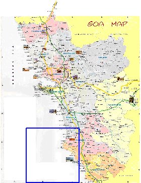 Administratives carte de Goa en anglais