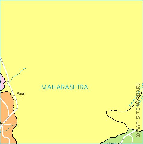 Administrativa mapa de Goa