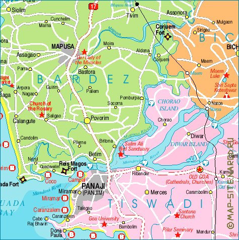 Administratives carte de Goa