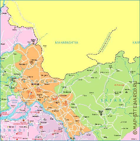 Administratives carte de Goa