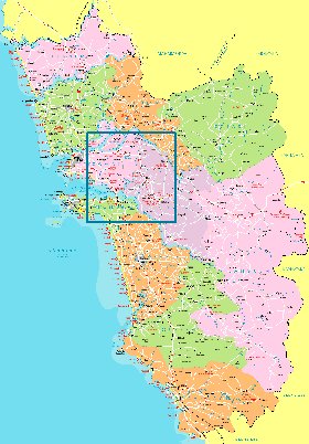 Administratives carte de Goa