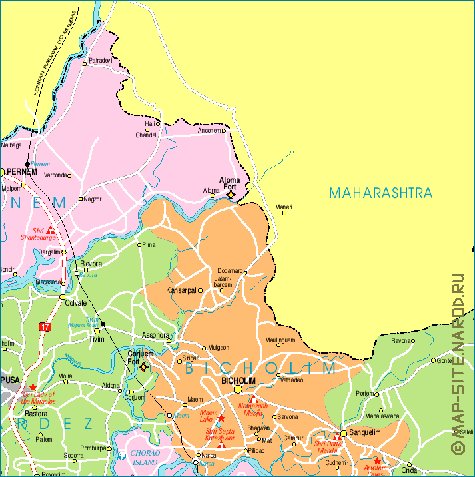 Administratives carte de Goa