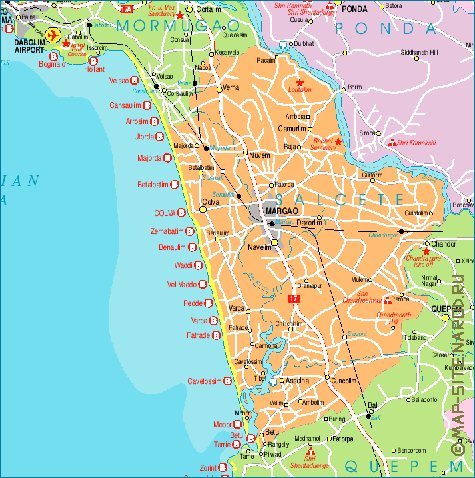 Administratives carte de Goa