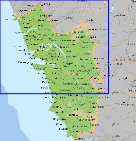 mapa de Goa em ingles