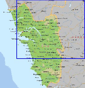 carte de Goa en anglais