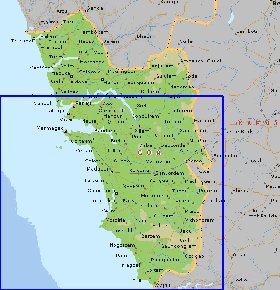 carte de Goa en anglais