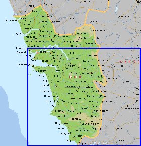 carte de Goa en anglais