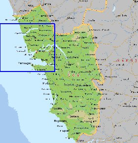 carte de Goa en anglais