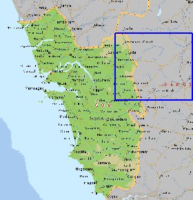 mapa de Goa em ingles