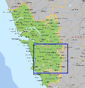 mapa de Goa em ingles