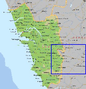 carte de Goa en anglais