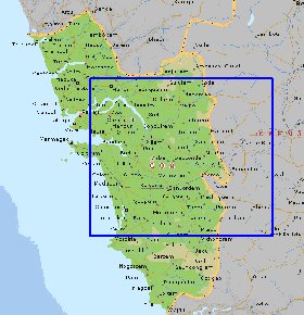 mapa de Goa em ingles