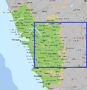 mapa de Goa em ingles