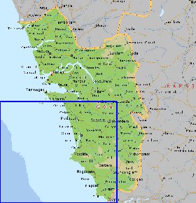 carte de Goa en anglais