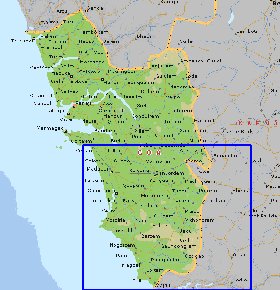 mapa de Goa em ingles