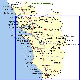 Turismo mapa de Goa