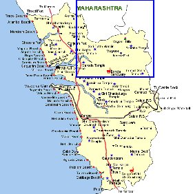 Turismo mapa de Goa