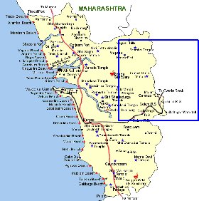 Touristique carte de Goa