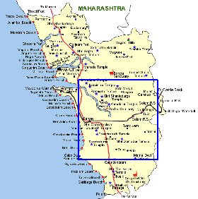 Turismo mapa de Goa