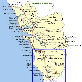 Turismo mapa de Goa