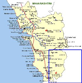 Touristique carte de Goa