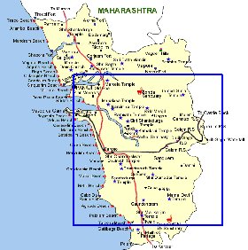 Touristique carte de Goa