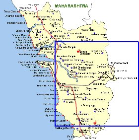 Turismo mapa de Goa