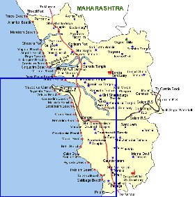 Turismo mapa de Goa