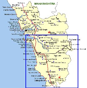 Touristique carte de Goa